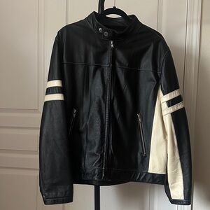 Wilsons Leather Black and White Jacket Large